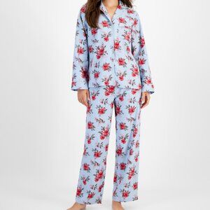 #975 Charter Club Women's 2-Pc. Cotton Flannel Packaged Pajamas Set